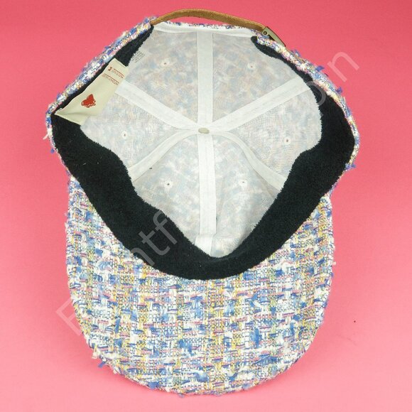 Emotionally Unavailable x Playboy Hat Mens M Blue Yellow Cotton Blend Tweed - Picture 7 of 9